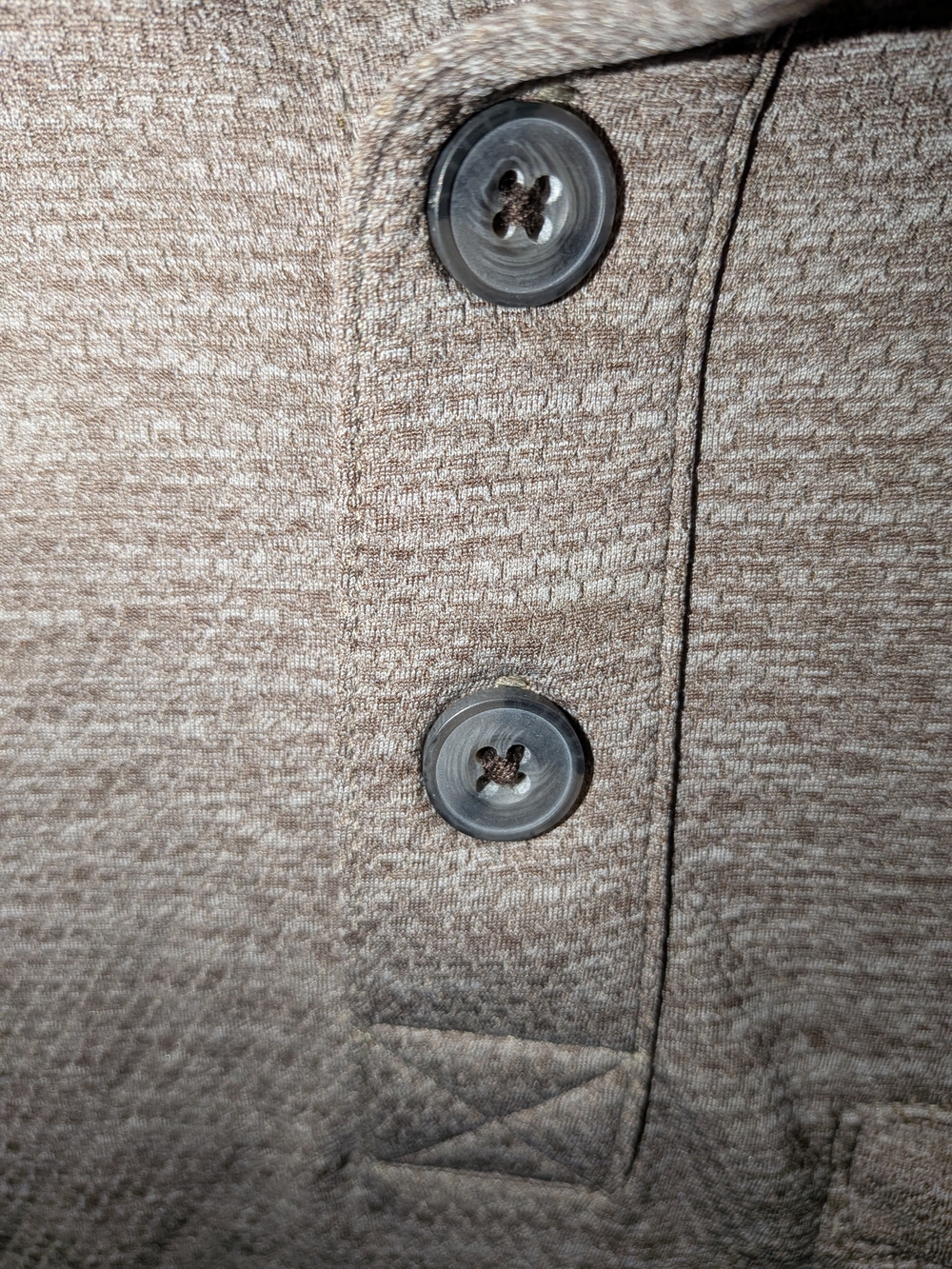 Duluth Trading Co Brown Heather Polo - Picture 3 of 6